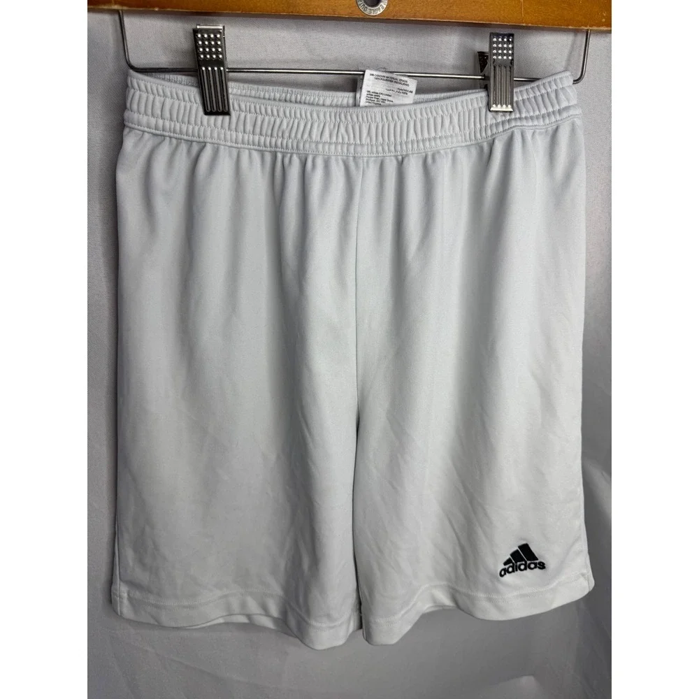 Adidas Kids White AeroReady Athletic Soccer Shorts Size L 13-14Y GN5767